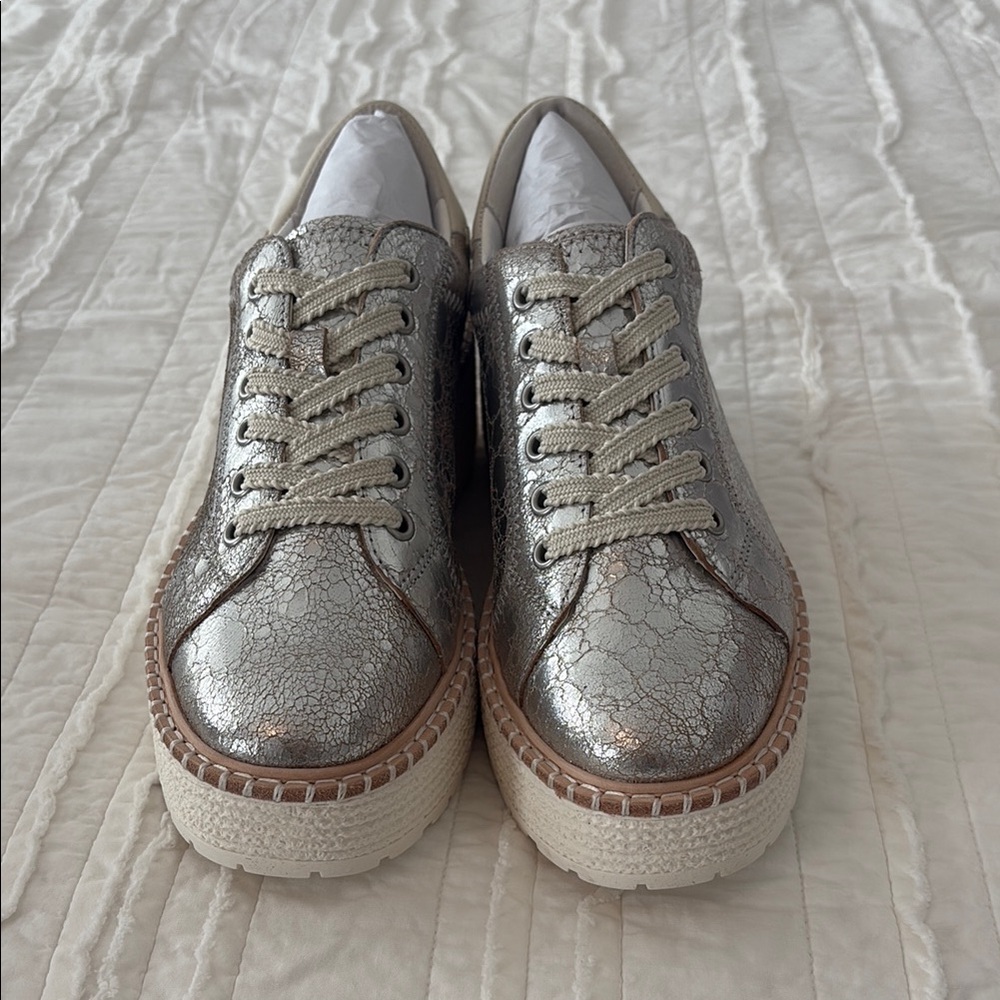 Dolce Vita Metallic Silver Sneakers